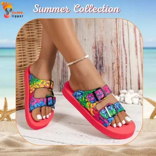 2024 Womens Geometric Pattern Slides