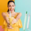 Reusable Ice Straw Molds for Drinks