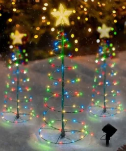 Solar Metal LED Christmas Tree Decoration String Lights