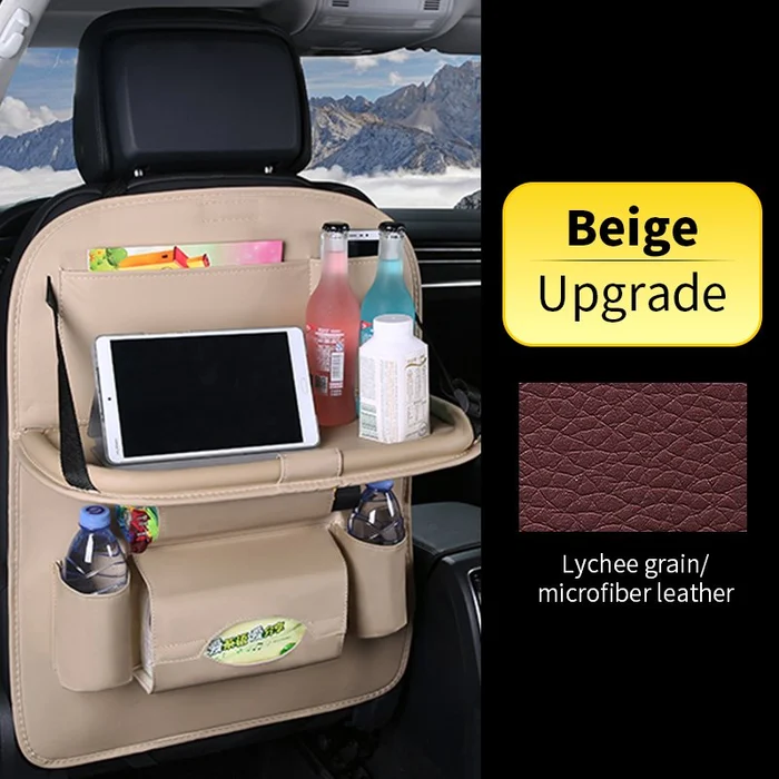 Sale -Upgrade Leather Car Seat Back Organizer(Bear up to 15kg/33lb Items)