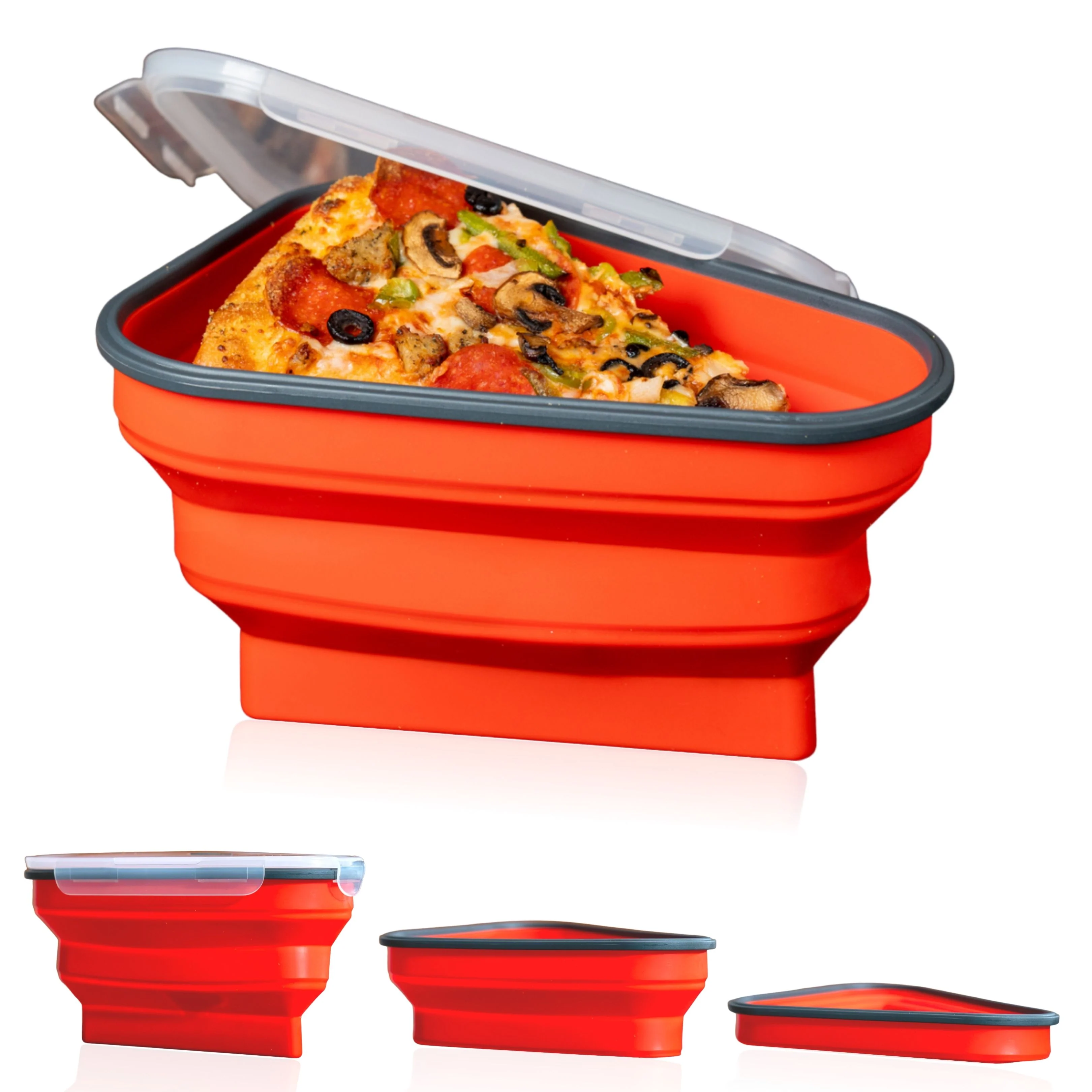  PIZZA PACK | COLLAPSIBLE TUPPERWARE CONTAINER FOR PIZZA 