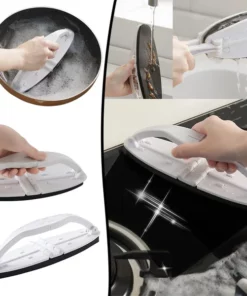 Multifunctional foldable sponge cleaning brush with handle