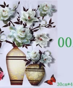 3D simulation vase decoration wall sticker