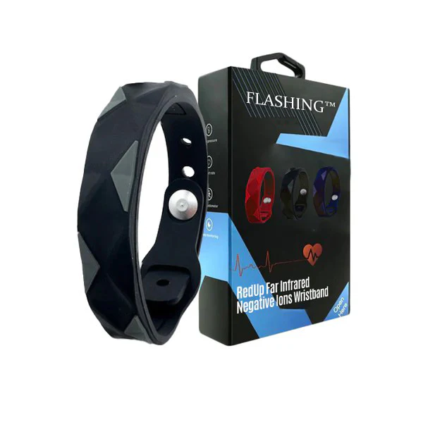 Flashing RedUp SugarDown Far Infrared Ionix Wristband