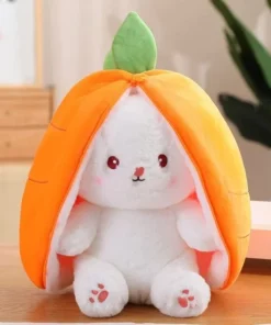 Strawberry Bunny Transformed into Little Rabbit Fruit Doll Plush Toy