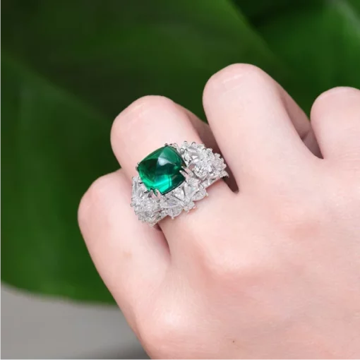 MysticAura™ LuckyAura Emerald Crystal S925 silver Ring - Image 2