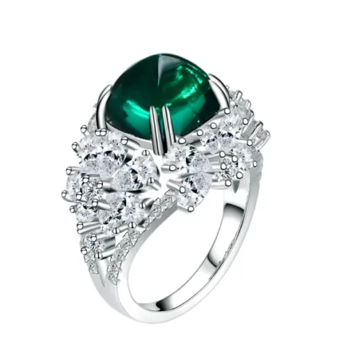 MysticAura™ LuckyAura Emerald Crystal S925 silver Ring - Image 4