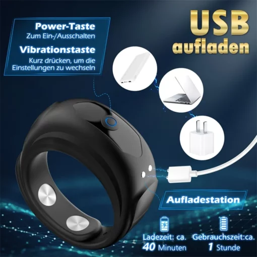 🔥2023 Latest Explosion 💥 - Adjustable Vibration Silicone Delay Ring - Suitable for harder erection & delay ejaculation & enjoy intense orgasms - Image 4