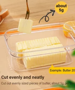 🧀Butter box with lid butter tray | cutting mesh, rectangular kitchen airtight storage crisper