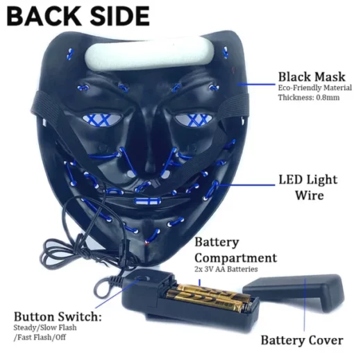 LumoMas™ Halloween LED Light Up Mask - Image 4