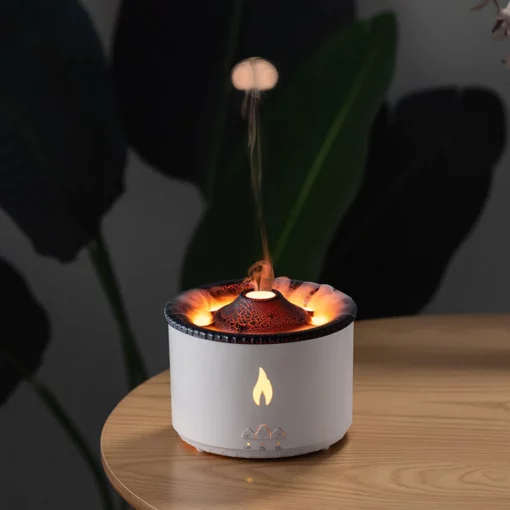 Volcano Flame LED Ambience Light Humidifier Aromatherapy Machine - Image 2