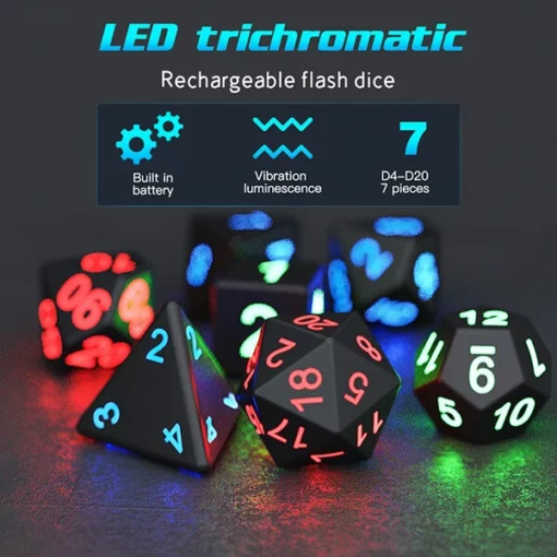 LED Flash Dice Set