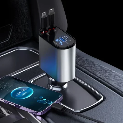 100W Fast Charge Retractable Car Charger - Image 6