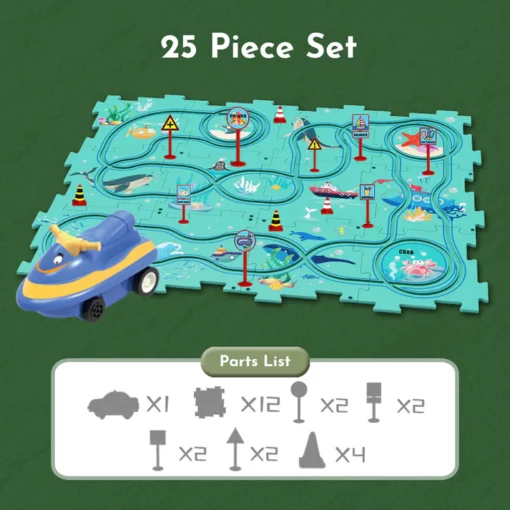 PuzzleRacer™ Kids Car Track Set - Image 2