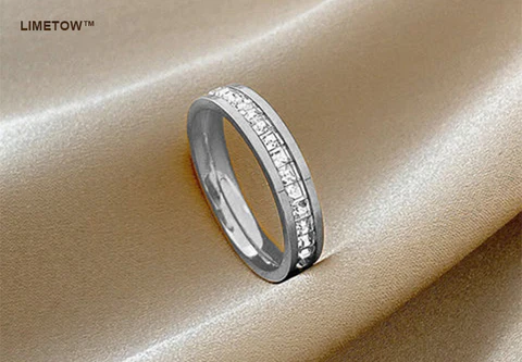 LIMETOW Moissanite Spinner Ring