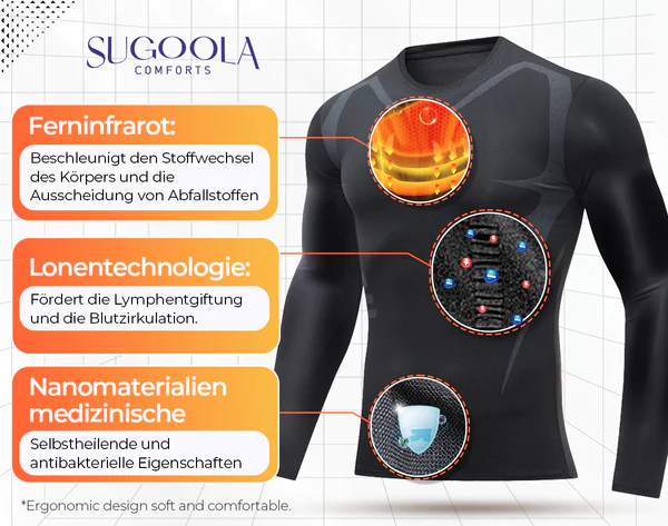 Sugoola Ferninfrarot Turmalin Magnetic Herren-Unterhemd