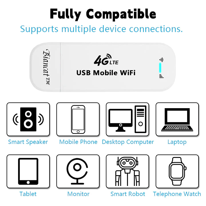 Biancat LTE Router Wireless USB Mobile Broadband Adapter