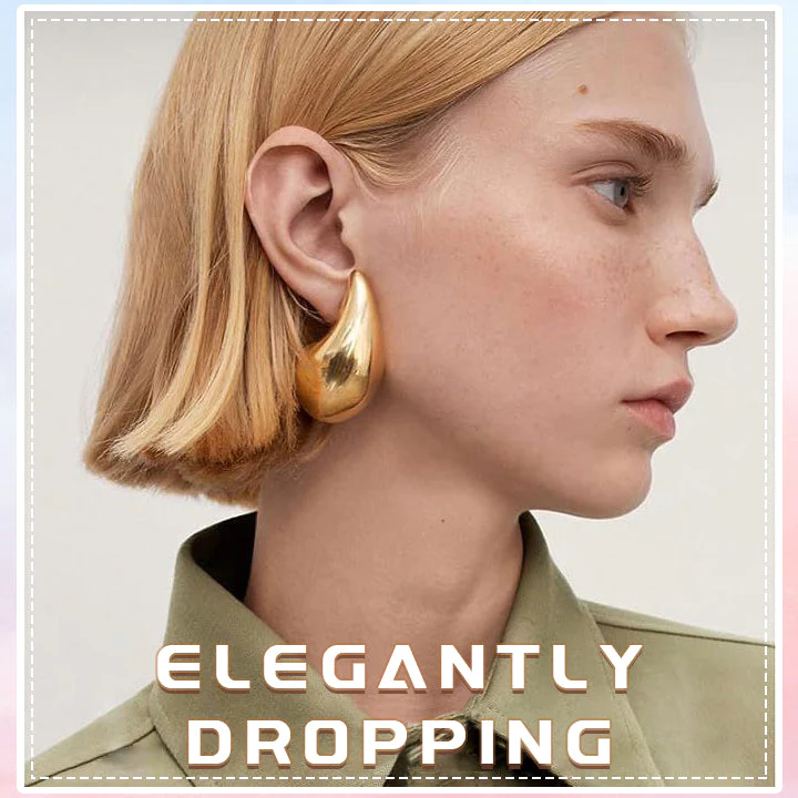 Ceoerty Glimmering Droplet Dangle Earrings