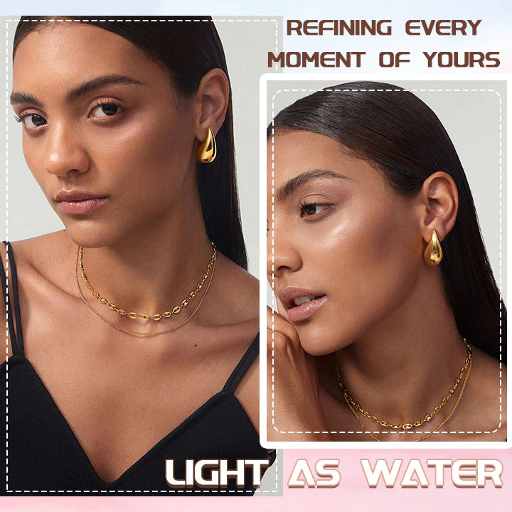 Ceoerty Glimmering Droplet Dangle Earrings