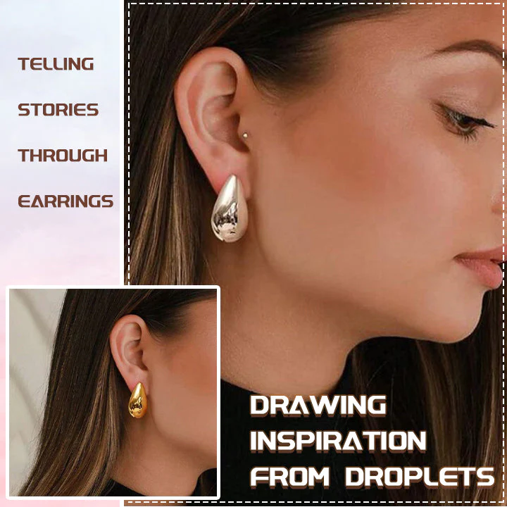 Ceoerty Glimmering Droplet Dangle Earrings