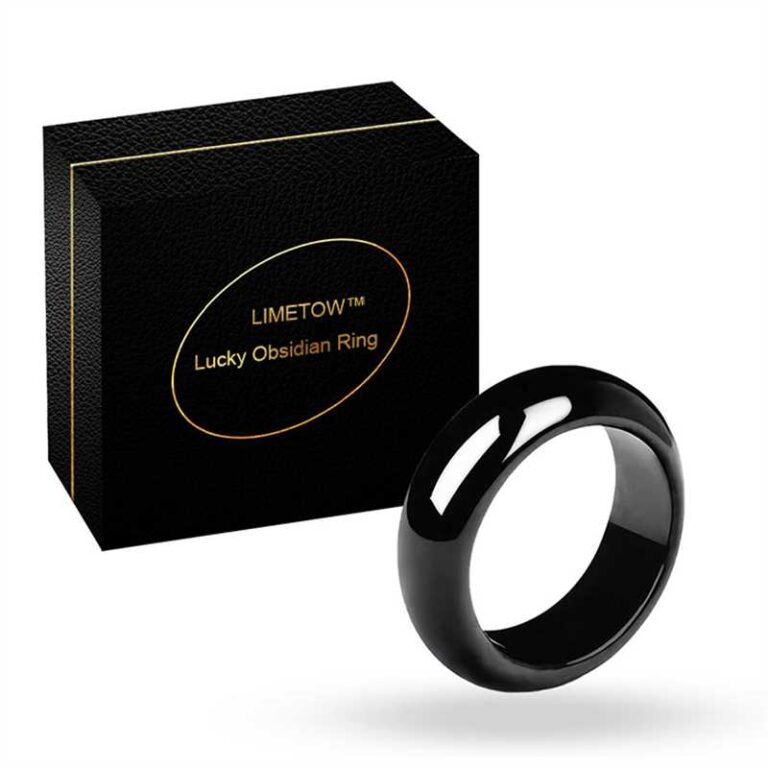 LIMETOW Lucky Obsidian Ring