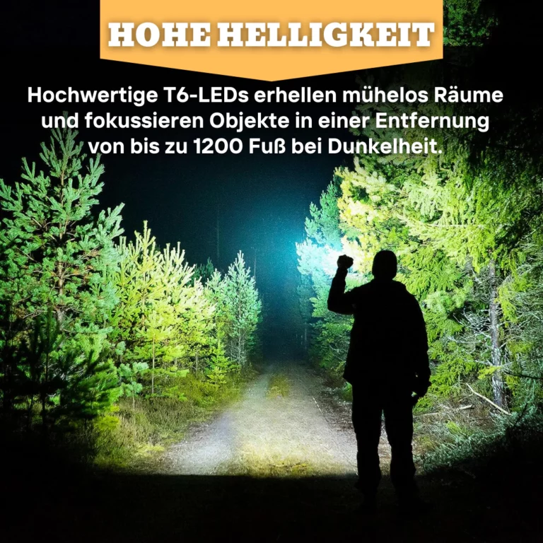 VisionElite LEISTUNGSSTARKE Taktische Taschenlampe