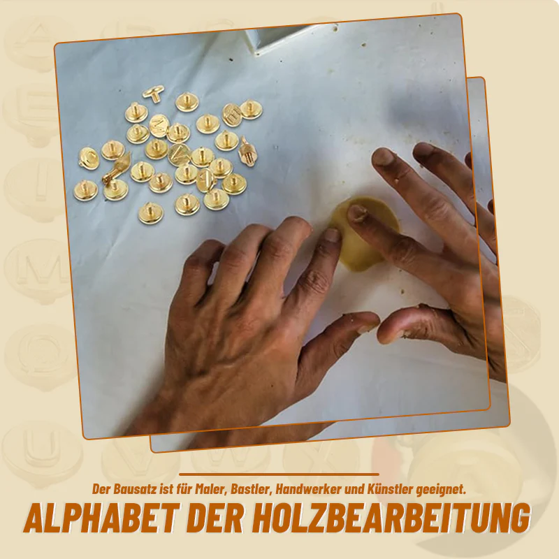 26 Buchstaben Kupferform -DIY Holzverbrennung / Schnitzset