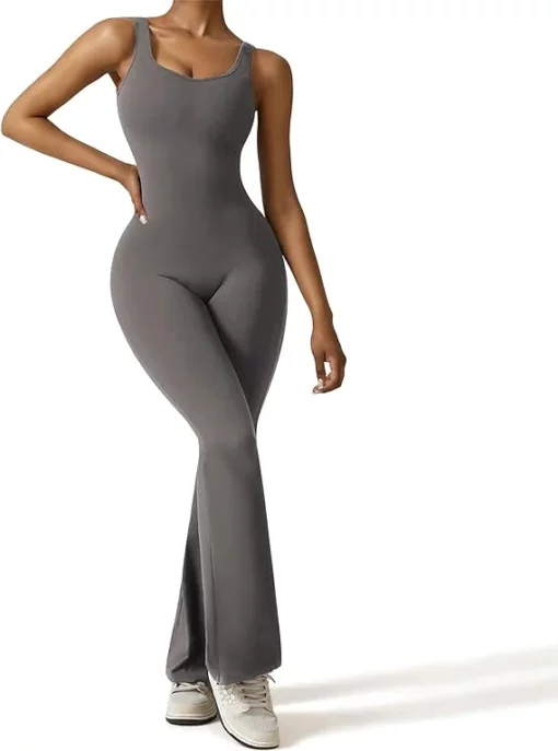 Sexy Sleeveless Flare Jumpsuits - Image 8