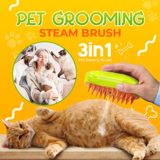 SteamCarePro™ Pet Grooming Steamy Brush with Care Oil [Veterinarian-Approved] - Image 5