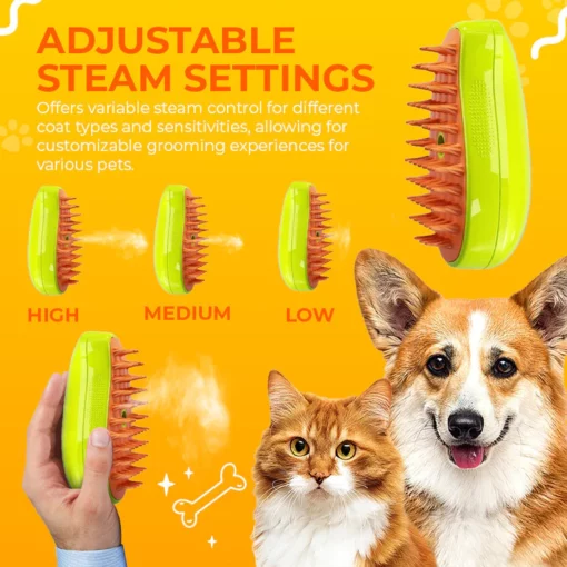 SteamCarePro™ Pet Grooming Steamy Brush with Care Oil [Veterinarian-Approved] - Image 4