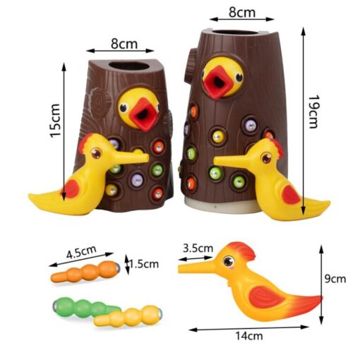 Woodpecker Magnetic Catching Bug Animal Feeding Toys - Image 6