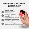 Oveallgo™ Instrument de Thérapie Nasale à Lumière Rouge RespiRelief