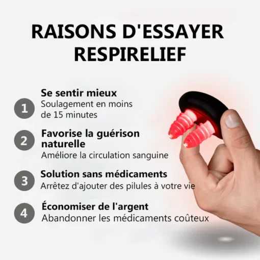 Oveallgo™ Instrument de Thérapie Nasale à Lumière Rouge RespiRelief