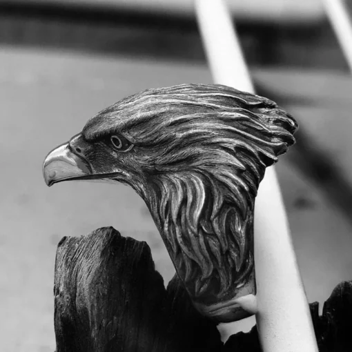 The eagle sterling silver ring -Biker ring - Image 5