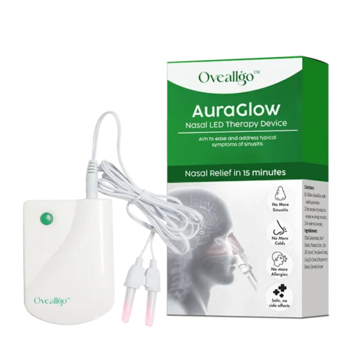 Oveallgo™ AuraGlow Nasal LED Therapy Device