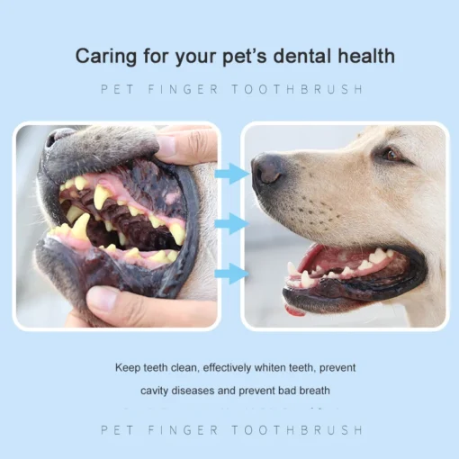 Finger-Shape Dog Silicon Toothbrush - Image 3