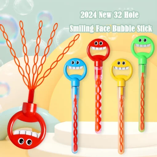 2024 New 32 Hole Smiling Face Bubble Stick - Image 7