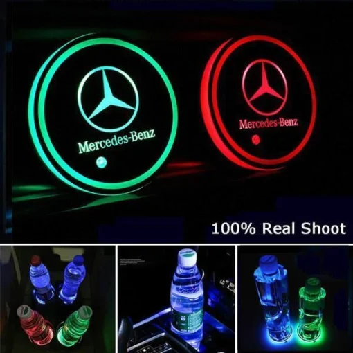 Led Car Logo Cup Lights