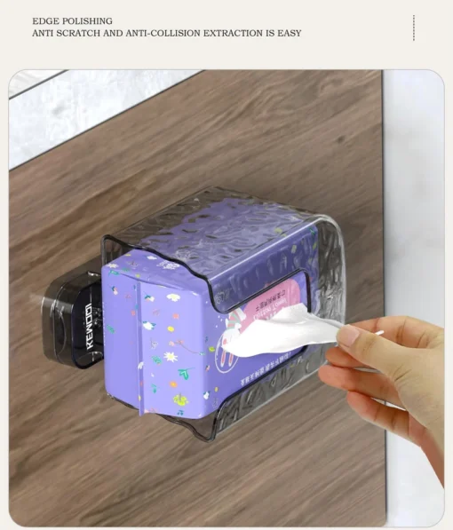 Multifunctional anti-glue glacier pattern tissue box - Image 7