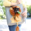 Lion-Shaped Pet Canvas Shoulder Bag