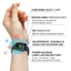 The LOVILDS™ wristband features a smart chip, repels mosquitoes, is waterproof, radiation-free, and has a durable, power-saving battery for long-lasting use.