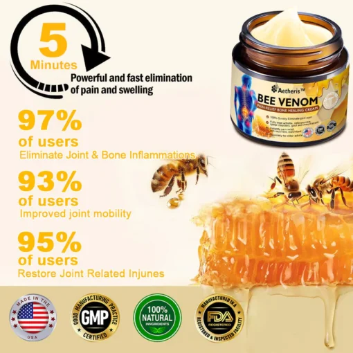 Start your pain-free journey with Aetheris™ Bee Venom Arthritis Therapy Cream and regain your mobility today.