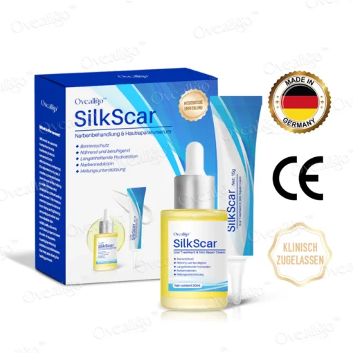 Mit dem Oveallgo™ SilkScar Narbenbehandlung & Hautreparatur-Serum fördern Sie die Hautheilung und minimieren Narbenbildung!