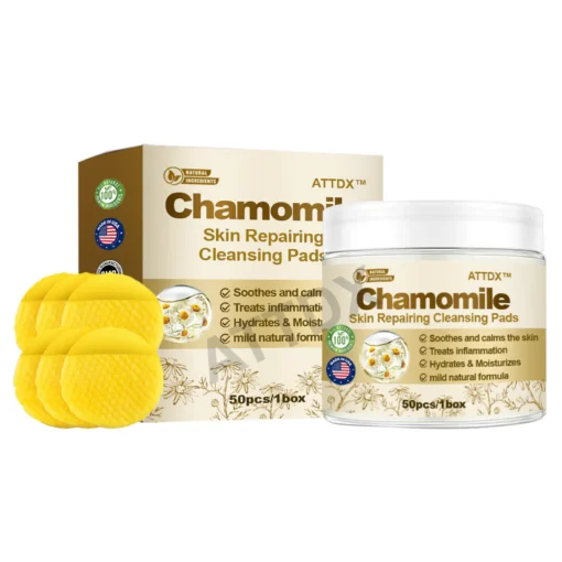 Brighten your skin with ATTDX™ Chamomile Skin Repairing Cleansing Pads for a youthful glow.