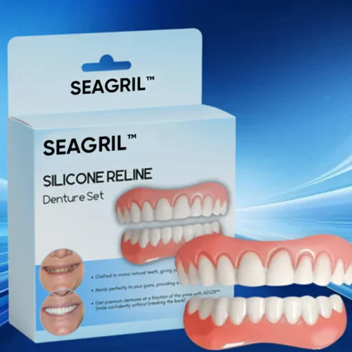 SEAGRIL™ Silicone Reline Denture Set is waterproof and durable, ensuring reliable performance for daily activities.