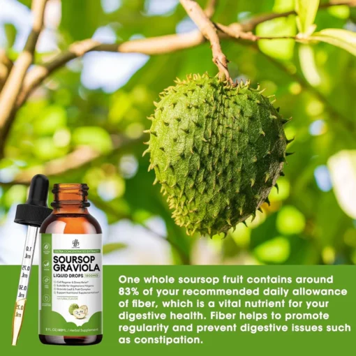 Promote relaxation and better sleep with Soursop Graviola Liquid Drops, crafted from natural ingredients for optimal support.