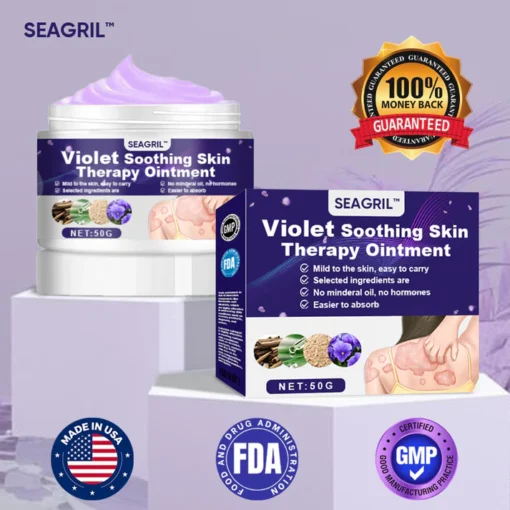 The ideal choice to reduce discomfort is SEAGRIL™ Violet Soothing Skin Therapy Ointment, perfect for sensitive skin.