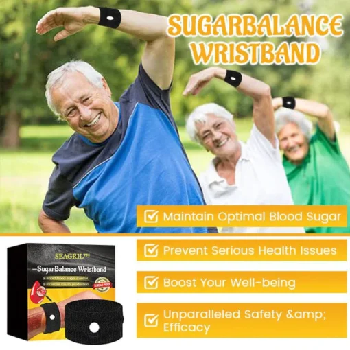 The SEAGRIL™ SugarBalance Wristband helps manage diabetes with acupressure technology, enhancing your overall health.