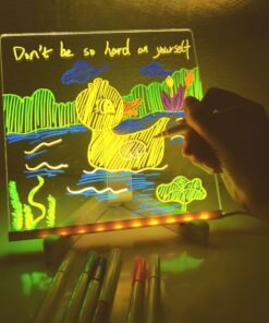 The Kids Creative LED Board is an eco-friendly, energy-saving tool that encourages children to express themselves through art and writing.