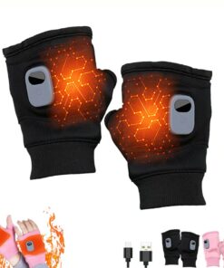 Heated Fingerless Gloves: Fast 3-second heating technology for instant warmth.